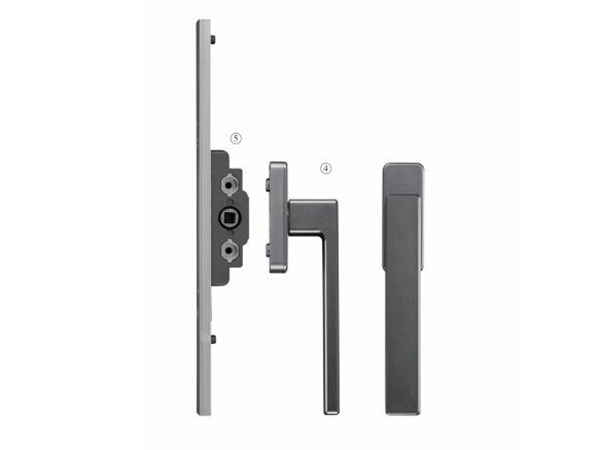 Concealed hinge, horizontally open lower hanging window, 90 ° opening